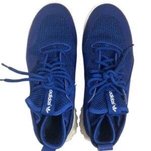 adidas Men's Blue Athletic Shoes with White Soles